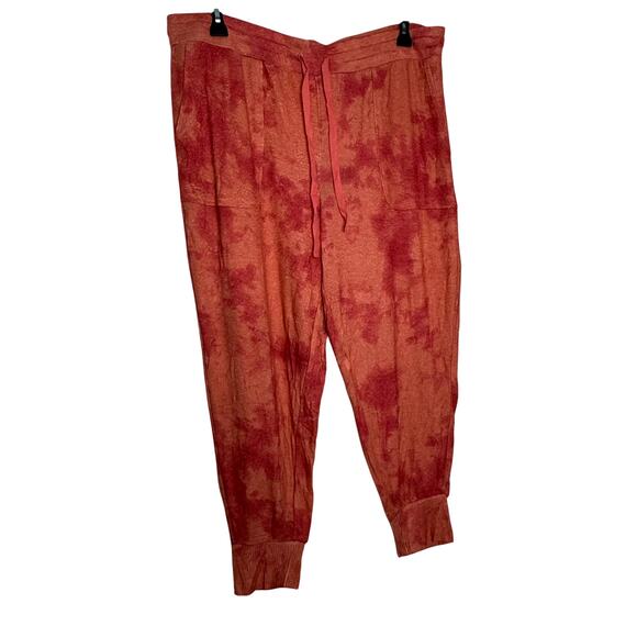 Market & Spruce Tie Dye Jogger Pants Coral Pull-On Women’s 2X NWT - Picture 2 of 9